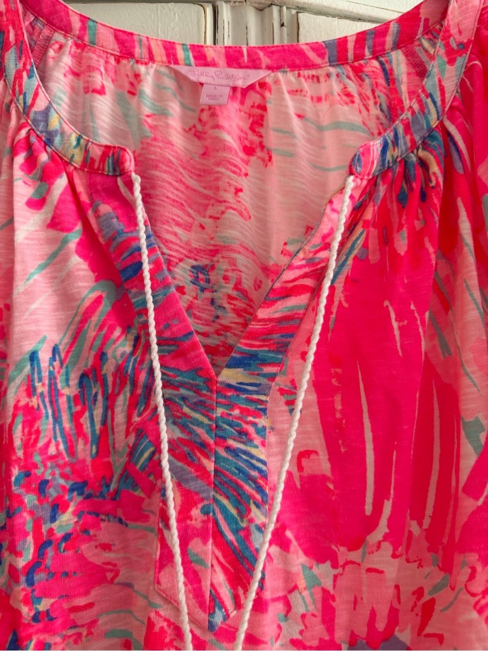 Lilly Pulitzer Pink and Hot Pink Floral Tunic - Picture 3 of 3